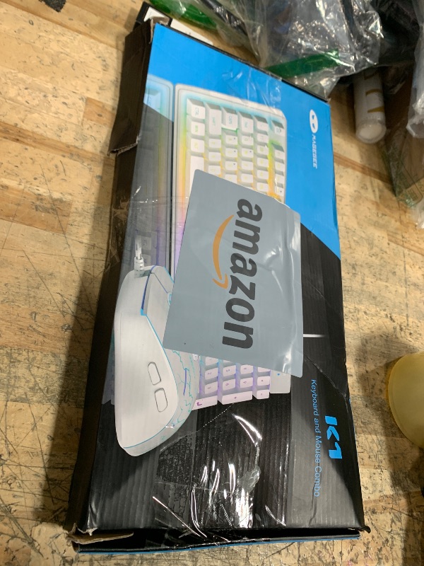 Photo 1 of MEETION Wireless Keyboard and Mouse, Full-Sized Cordless Keyboard with Wrist Rest and 3 DPI Adjustable Mouse, 2.4G Wireless, Compatible with PC/Computer/Laptop/Windows/Mac, Pink