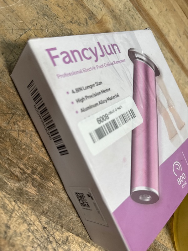 View 2 of FancyJun Electric Foot Callus Remover with 120pcs Sandpaper Discs(3 Sizes), Professional 800RPM Aluminum 4.8 Inches Callus Remover for Feet, Stepless Speed Control Foot File for Dead Skin (Purple)
