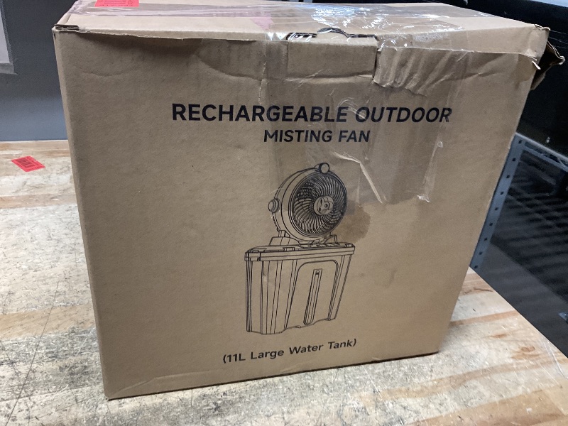 Photo 1 of 11L Bucket Portable Misting Fan with LED Light, 20000mAh (6.5/12h Working Rechargeable Camping Fan, 3 Strong Winds, 3 Large Spray Outlets,Cooling Mist Fans for Fishing/Travel/Garden Party/Tent