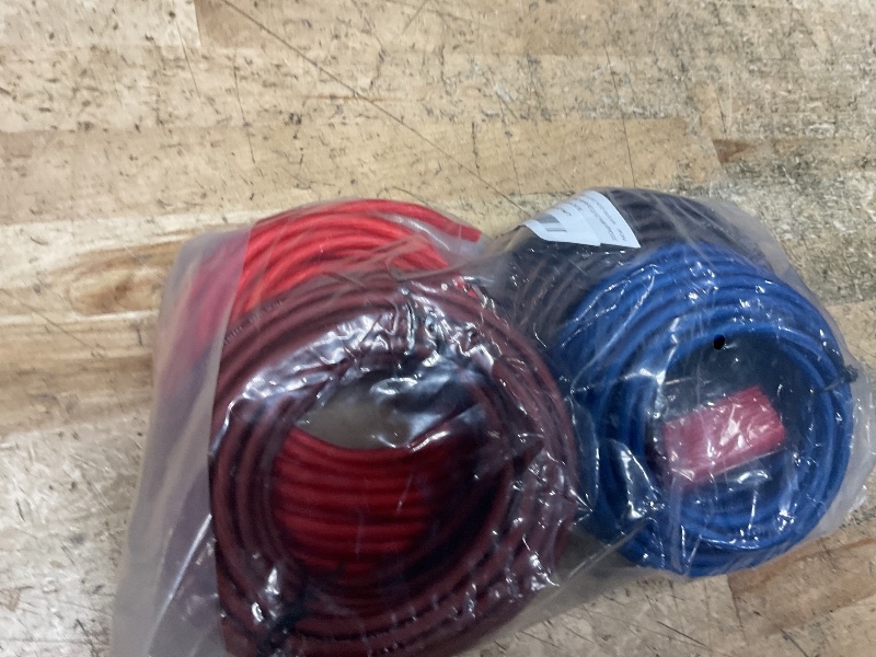 Photo 1 of 10 Gauge Wire (25FT Each, Black/Red/Blue/Brown), 4-Pack Translucent Power Ground Cable, CCA, Primary Automotive Wire, Battery, Car Audio Amp, Trailer Harness, Lightning Cable, 10AWG