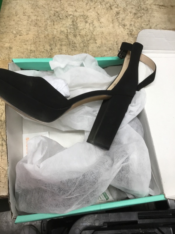 Photo 1 of Ankis Platform Closed Toe Heels for Women, Black Womens Heels Closed Round Toe Chunky Block Pumps Shoes, 4 Inch