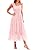 Photo 1 of *PHOTO FOR REFERENCE* MITILLY Summer Dresses for Women 2025 Boho Maxi Dress Halter Neck Sleeveless Smocked Flowy Long Sundresses with Pockets Large Pink