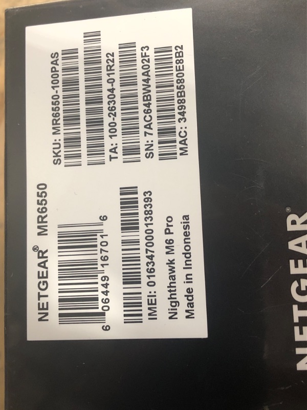 Photo 1 of *** FACTORY SEALED***NETGEAR Nighthawk M6 Pro Mobile Hotspot 5G mmWave, 8Gbps, Unlocked, AT&T, T-Mobile, Verizon International Roaming 125 Countries, WiFi 6E, Portable Device for Travel, Modem Wireless Router (MR6550)