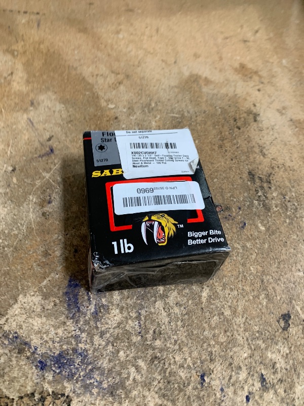 Photo 1 of 1/4-20 x 2 1/2'' Self-Tapping Trailer Deck Screws, Flat Head, Type F, Star Drive T-30, Steel Floorboard Thread Cutting Screws for Wood & Metal - 100 Pcs