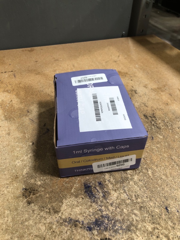 Photo 1 of 50 Pcs 1ml Syringes with Caps Oral Dispenser Individually Sterile Warpped for Medicine Dropper, Colostrum Collect Feeding Pets, Liquid