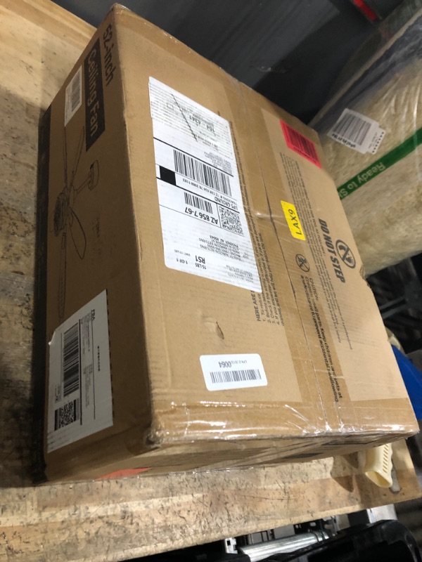 Photo 1 of 52 Inch Farmhouse Ceiling Fan with Light and Remote, Black Industrial Caged Flush Mount Ceiling Fans with 6 Speed Reversible Motor and Dual Finish 5 Blades, Rustic Ceiling Fan for Living room, Bedroom