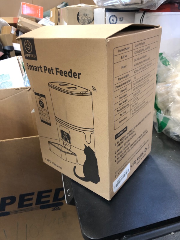 Photo 2 of PAPIFEED Smart Automatic Cat Feeders: WiFi Pet Feeder with APP Control for Remote Feeding, Detachable for Easy Clean, Automatic Cat Food Dispenser with Alexa,1-30 Meals Per Day for Dog (6L/25Cup)