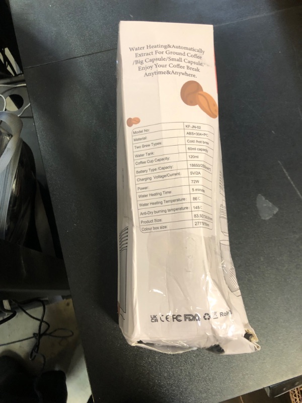 Photo 1 of Portable Coffee Maker for Travel, Battery Powered Portable Electric Espresso Machine for Camping, Rechargeable Coffee Maker Self Heating with Ground Coffee & Capsule for RV, Hiking (Red mix Black)