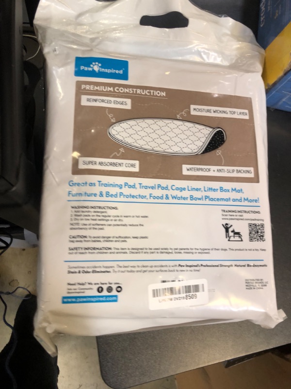 Photo 1 of Paw Inspired Round Washable Pee Pad for Dogs | Reusable Puppy Pad for Potty Training, Whelping, Waterproof Mat | Leakproof, Non-Slip Liner (60" Extra Large Size, 1 Pack)