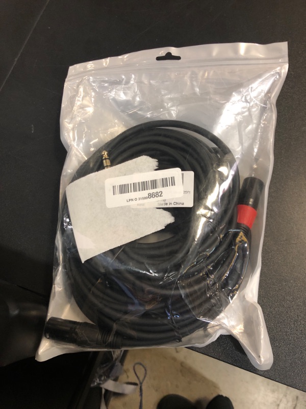 Photo 1 of LanSenSu XLR to 1/4 TRS Stereo Adapter,XLR Male to 1/4 Inch (6.35mm) Stereo Balanced Microphone Stereo Audio Converter AdapterCable 2Pack (6.35mm to XLR Male-25ft)