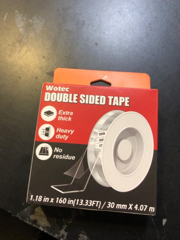Photo 1 of Extra Large Double Sided Tape Heavy Duty Removable 1.18 Inch x 160 Inch, Clear & Tough Nano Tape, Multipurpose Mounting Tape Picture Hanging Strips Adhesive Poster Carpet Tape