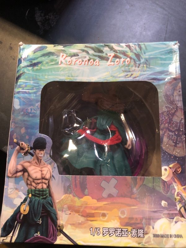 Photo 1 of Zoro Figure Anime Action Figure Roronoa Zoro Character Statue Anime Action Figure PVC Toy Figure Collection Gift for Boys and Girls