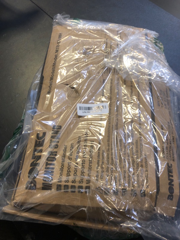 Photo 1 of BONTEC Monitor Stand Riser White, 2 Tiers Wood Monitor Riser Stand with Storage Organizer, Desktop Ergonomic Monitor Stand Riser with Cellphone Holder and Cable Management, 16.5 Inch Desk Shelf