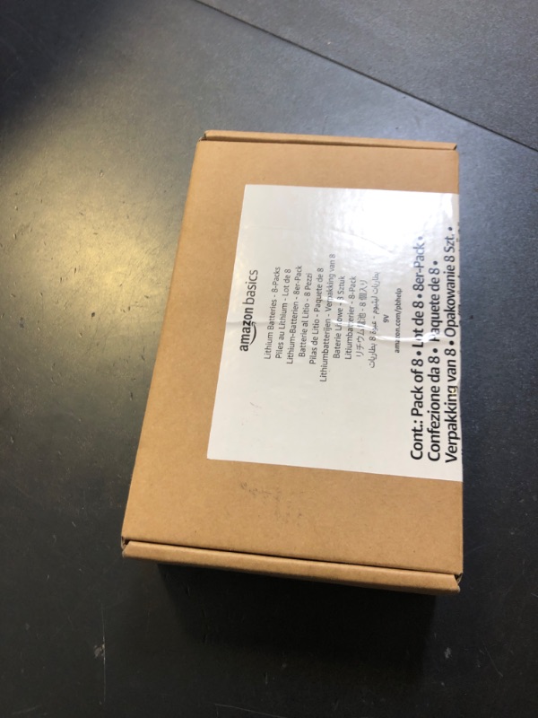 Photo 1 of Amazon Basics 8-Pack 9 Volt Lithium High-Performance Batteries, Up to 10-Year Shelf Life, Long Lasting Power