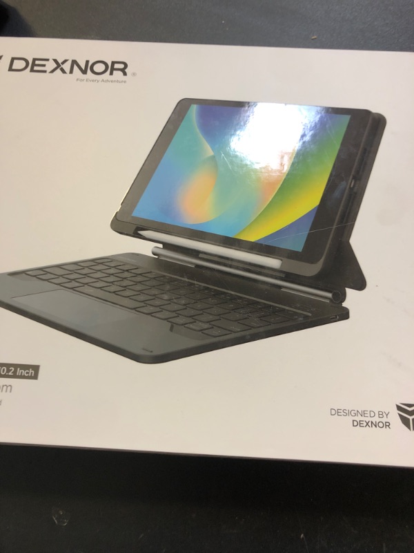 Photo 1 of Dexnor for iPad 9th Generation Case with Keyboard Floating Cantilever Magnetic Stand Multi-Touch Trackpad Backlit Pencil Holder Magic Style Keyboard for iPad 9th/8th/7th Generation 10.2", Peony Pink