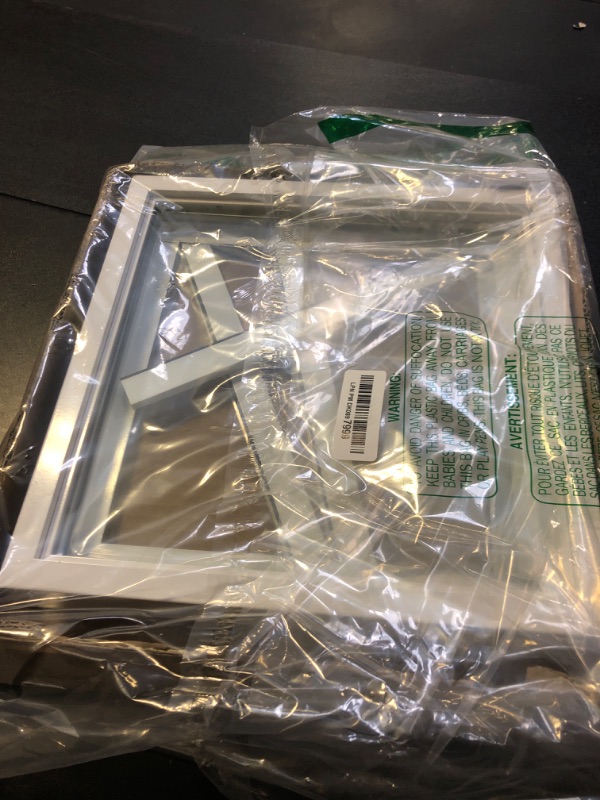 Photo 1 of MorningRo 12'' x 12'' Window Frame Kit with Glass Garage Door Windows Inserts Exterior Door Jamb Frame Kit Replacement Windows(White)