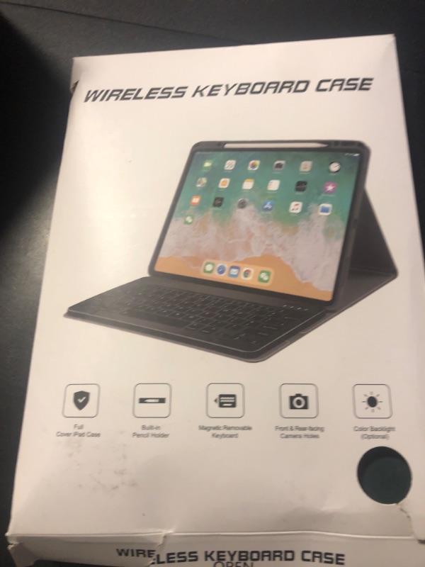 Photo 1 of Keyboard case for ipad Air 11 inch(M2 2024)/10.9 Inch Air 5th 4th Generation & iPad Pro 11 inch (1st/2nd/3rd/4th Gen)-Backlit Detachable Keyboard, Folio Cover with Upper Easily Pencil Holder-(Teal)