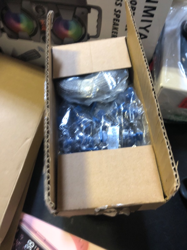 Photo 1 of Leadseals(R) Anti-Tamper Twist Tight Roto Security Meter Seals High Electric Security Utility Plastic Padlock Gas Meter Seals Numbered (Pack of 100 PCS) with Stainless Wire (100 m) (Blue)