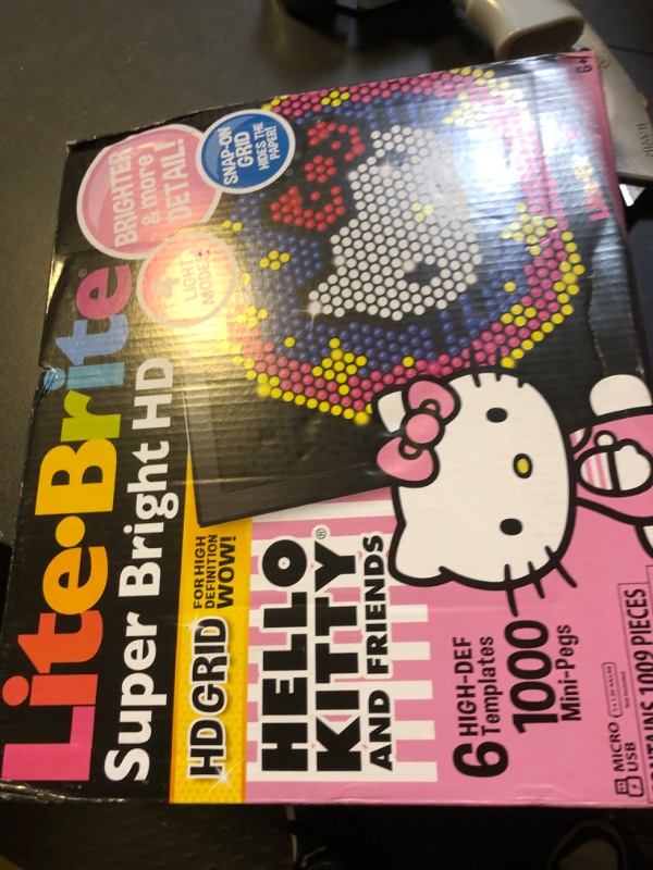 Photo 2 of Lite Brite Super Bright HD, Hello Kitty Edition - Create Art with Light, Enhances Creativity, Gift for Girls and Boys Ages 6+