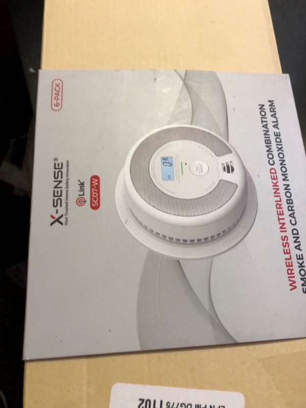 Photo 1 of X-Sense Wireless Interconnected Combination Smoke and Carbon Monoxide Detector with LCD Display & 10-Year Battery, Over 820 ft Transmission Range, 6-Pack