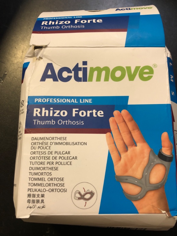 Photo 1 of Actimove Professional, Rhizo Forte Thumb Brace | Thumb Splint for Rheumatoid Arthritis, Ulnar Collateral Ligament Injuries, Soft Tissue Injuries, Ligament Instability, Post-Operative immobilization | Grey, Right, Large