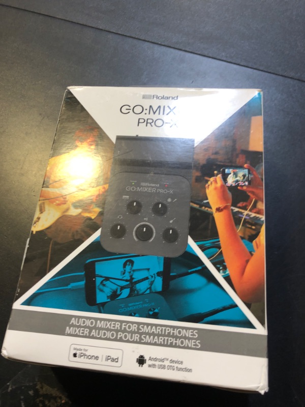 Photo 1 of Roland GO:MIXER PRO-X Audio Mixer for Smartphones | Connect and Mix up to 7 Audio Sources | Add Studio Quality Audio to your Social Content and Livestreams | Compatible with iOS and Android devices