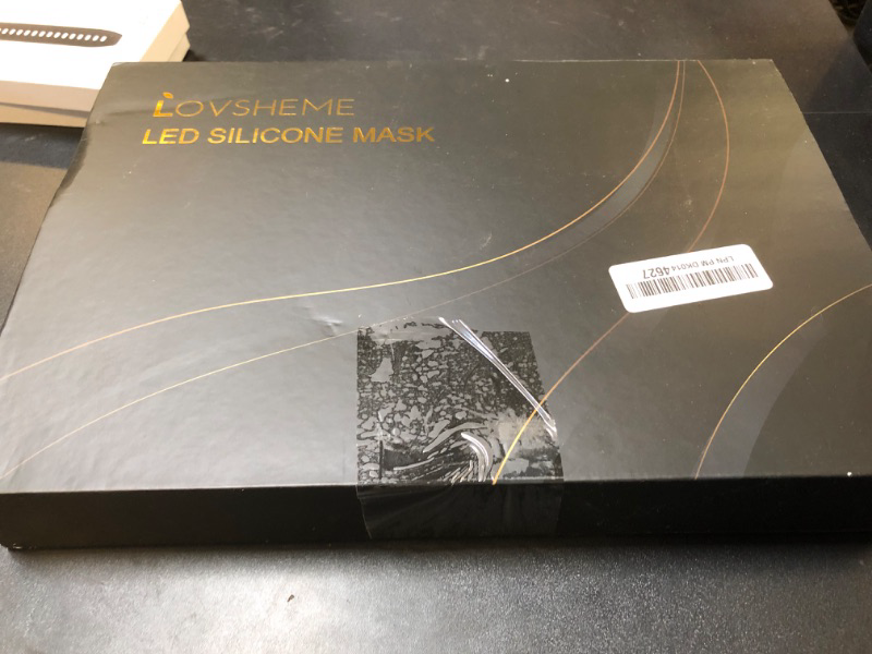 Photo 1 of Lovsheme Red Light Therapy for Face, LED Face Mask Light Therapy, Red Light Therapy Mask for Wrinkles, Acne, Skin Rejuvenation, 300 LEDs, 3 Modes, 10-Min Auto Off, Eye Protection Included / DIRTY & HAS HAIR ON SOME PARTS