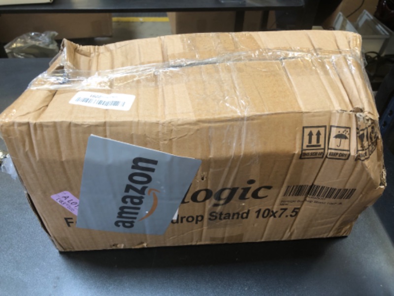 Photo 1 of Backdrop Stand 10x7.5ft (WxH), Photo Backdrop Stand for Parties, Heavy Duty Background Stand Kit with 6 Clamps and 2 Sandbags