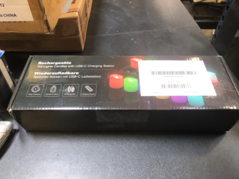 Photo 1 of PChero Flameless Candles with Remote Timer & Charging Station, 12 Pack USB Rechargeable RGB LED Tea Lights Colored Color Changing Battery Votive Candles for Halloween Christmas Home Party Decor