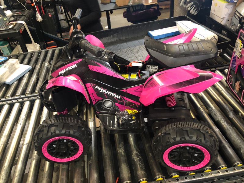 Photo 2 of 12 Volt Pink Phantom ATV Action Wheels Branded Battery Powered Rideon for Boys and Girls Ages 2 to 4 Years Old
