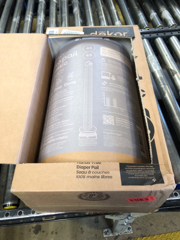 Photo 1 of Diaper Dekor EKO Plus Diaper Pail, White | ONLY Eco-Friendly Diaper Pail Made with 70% Recycled Materials | Hands-Free: Step–Drop–Done | Cost-Effective Refill System |Great Cloth Diaper Pail