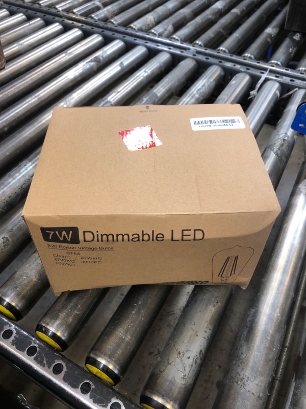 Photo 2 of 12Packs ST64 Large Vintage LED Edison Bulbs, 60W Equivalent 7W, 800Lumens, Dimmable Antique LED Filament, 2700K Warm White, E26 Medium Base Light Bulbs High Brightness Clear Glass for Bedroom Office