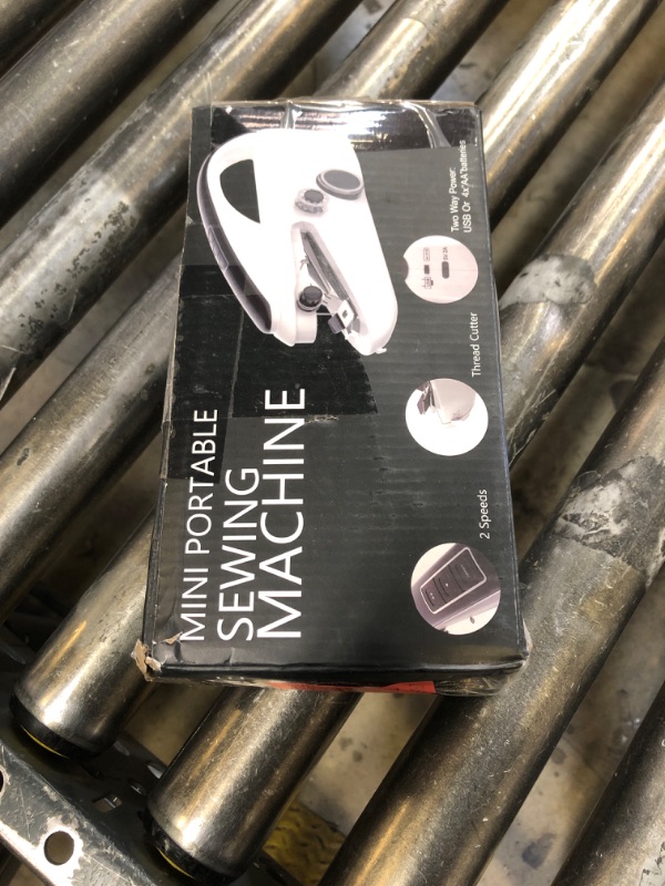 Photo 1 of Sewing Machine, Handheld Sewing Machine for Beginners, Two Speed Adjustment Electric Mini Sewing Machine, Easy to Use and Fast Stitch Suitable for Clothes,Fabrics, DIY Home Travel (Grey)