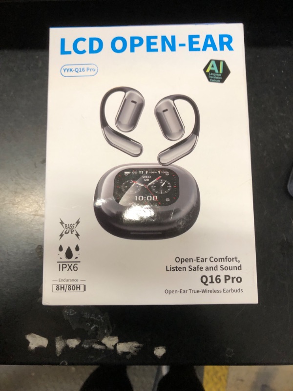 Photo 1 of AI Real-Time Translation Earbuds, Wireless Bluetooth Earbuds with 144 Languages, Two-Way Translator Earbuds, Noise Cancelling, with LCD Touch Screen for Pad Tablet Laptop Android/iOS Phones, Silver