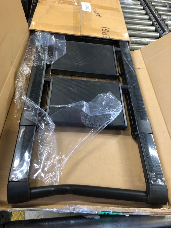 Photo 1 of SOLADDER 6 Step Ladder for 12 Feet High Ceiling, Folding Step Stool with Handgrip & Anti-Slip Wide Pedal, Portable Lightweight Aluminum Stepladder for Kitchen, Home (300 lbs Capacity) - Black