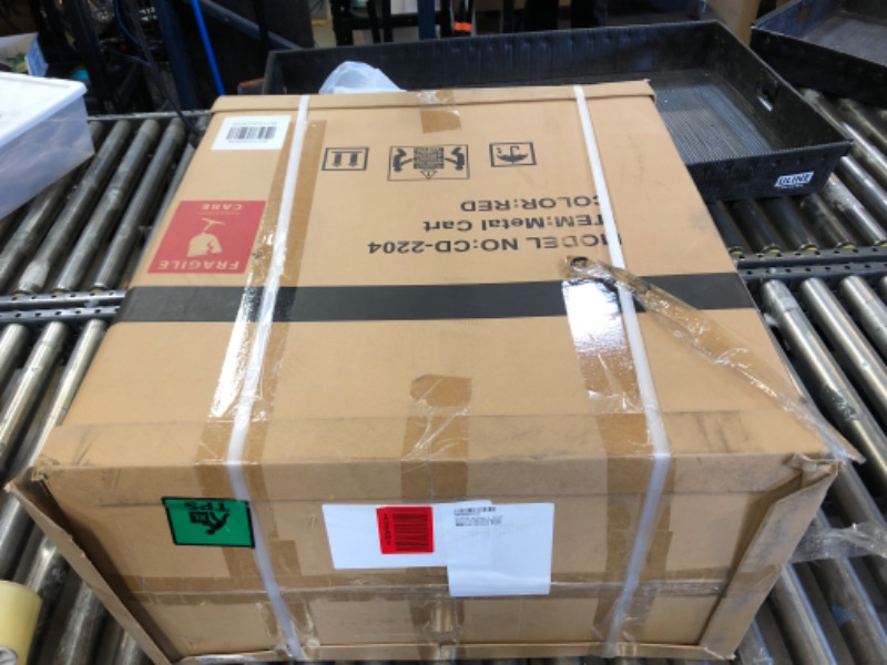 Photo 1 of BouPower Rolling Tool Chest, 4-Drawer Rolling Tool Box with Interlock System and Wheels for Garage, Warehouse, Workshop, Repair Shop red