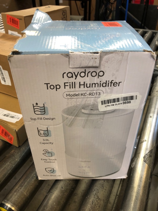Photo 1 of raydrop Humidifiers for Bedroom, 3.0L Cool Mist Humidifiers for Large Room & Home, Top Fill Air Humidifier for Baby Nursery & Plants, Essential Oil Diffuser with Color Lights, Timer, Auto Shut-Off