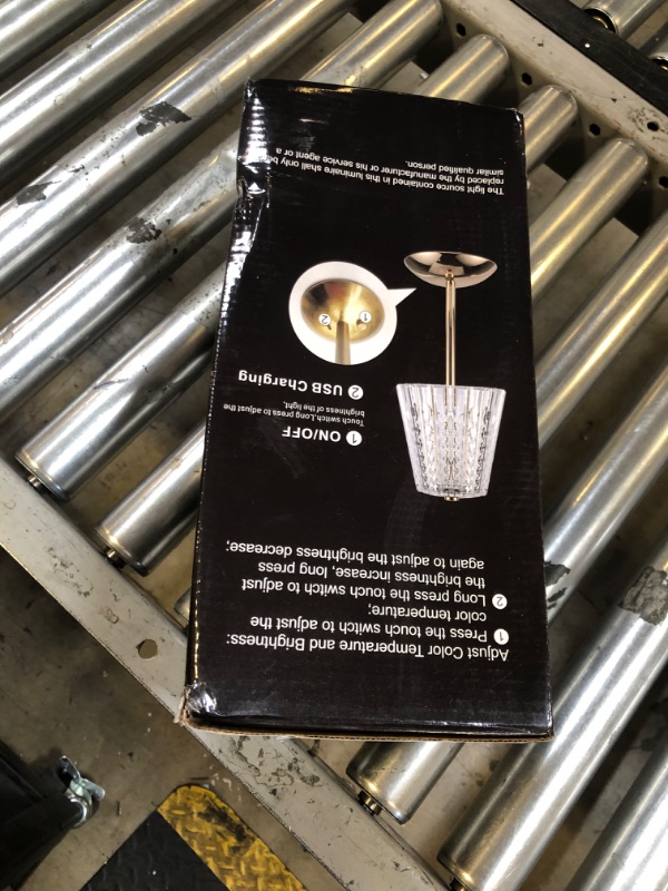 Photo 1 of Royana Cordless Table Lamp Rechargeable: Small Battery Operated Lamp Crystal Diamond Table Lamp, Touch Control Desk Lamp with 3 Color Temperatures, Dimmable Bedside Lights, Mini Lamp for Bedroom