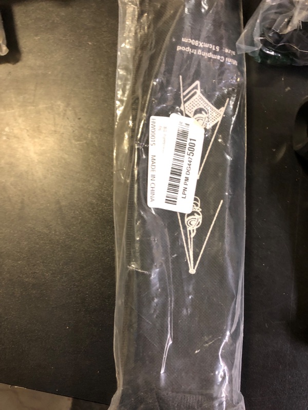 Photo 1 of Rayeeley Portable Mini Camping Tripod Campfire Cooking Dutch Oven Tripod Adjustable Tripod Cooker Campfire Grill Stand Tripod Set Cooking Lantern Hanging Pot Holder with Storage Bag