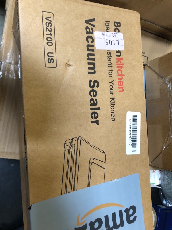 Photo 1 of [Updated 2025] Bonsenkitchen Vacuum Sealer Machine + 40 Vacuum Bags, Fast-Compact/Multi-Functional Food Vacuum Sealer with External Vacuum System, Silver