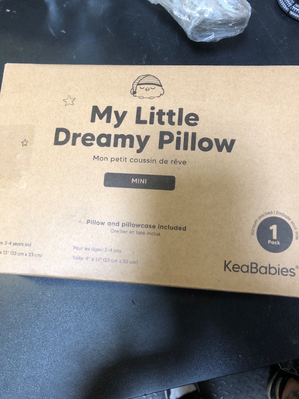 Photo 1 of Mini Toddler Pillow with Pillowcase - 9x13 My Little Dreamy Mini Pillow, Organic Toddler Pillows for Sleeping, Kids Pillow, Small Pillows, Travel Pillows for Sleeping, Toddler Bed Pillows(Soft White)