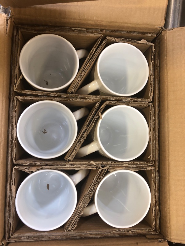 Photo 1 of AmorArc Extra Large Coffee Mugs Set of 6, 22oz Ceramic Tall Coffee Mugs Set with Textured Geometric Patterns for Coffee/Tea/Beer/Hot Cocoa, Dishwasher & Microwave Safe,Beige