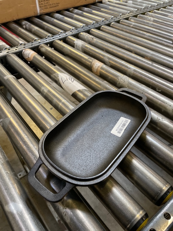 Photo 1 of 3.6QT Oval Dutch Oven for Bread Baking - Pre-Seasoned Cast Iron Sourdough Bread Pan with Lid
