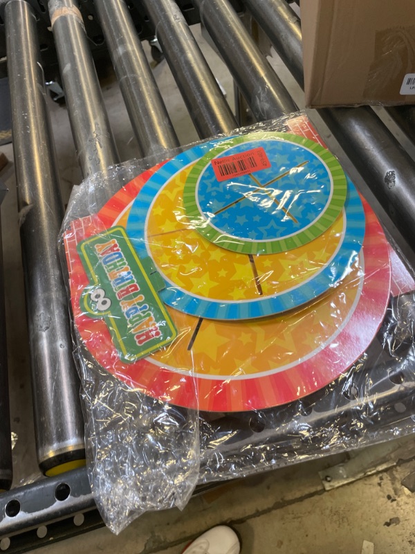 Photo 1 of Zliisang Cartoon Happy Birthday Cupcake Stand Cartoon Street Birthday Party Supplies Table Decorations 3 Tier Cupcake Tower Tiered Dessert Stand for Party