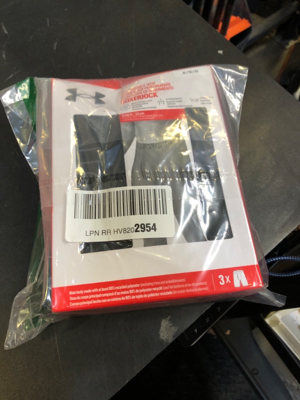 Photo 1 of Under Armour Men's Multi-Pack Performance Tech Long-Leg Boxer Brief, 9" Inseam, All-Day Comfort XL 