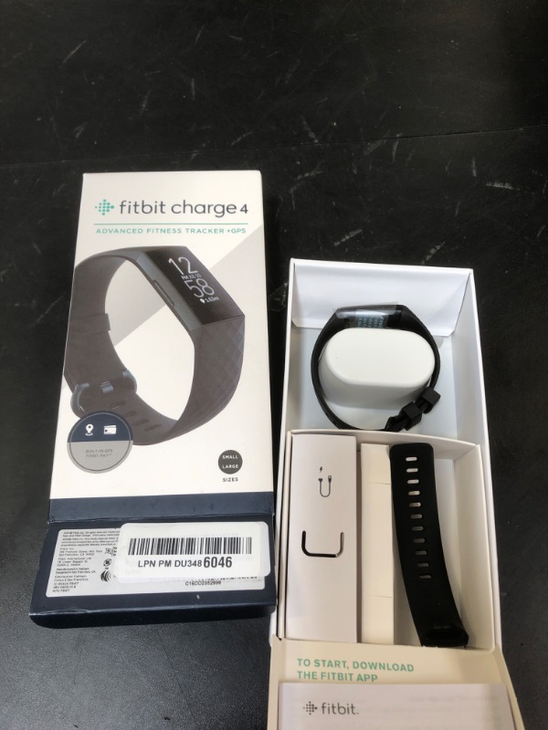 Photo 2 of Fitbit Charge 4 Black Advanced Fitness Tracker