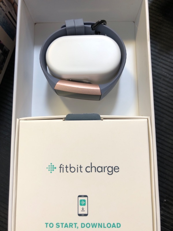 Photo 3 of Fitbit Charge 3 Fitness Activity Tracker, Rose Gold/Blue Grey, One Size (S and L Bands Included)