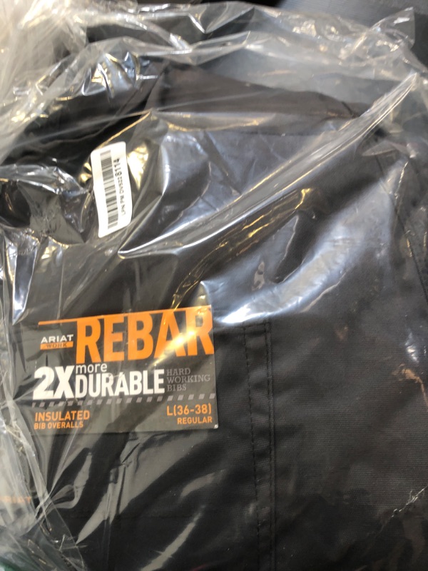 Photo 1 of ARIAT Rebar DuraCanvas Stretch Insulated Bib, Rebar Gray, Medium