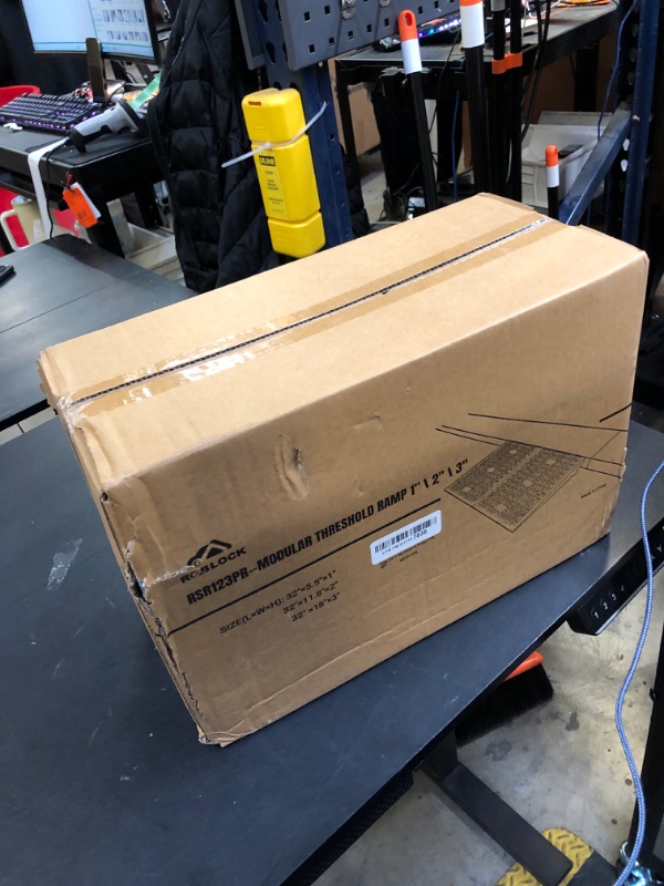 Photo 1 of ROBLOCK 3 Inch Rise Detachable Ramps for Wheelchairs for Home Steps Entry, Portable Modular Threshold Wheelchair Ramps for Doorways, Load Capacity 3000 LBS, 2 PCS