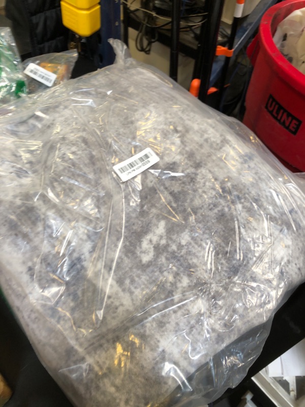 Photo 1 of Shilucheng 5x7 Rugs for Living Room, Soft Indoor Abstract Area Rug for Bedroom Laundry Room Decor, Modern Neutral Non-Slip Backing Carpet, Low Pile Foldable Floor Rug (Grey/Blue White)